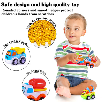 Bennol Toddler Trucks Toys for Boys Age 1-3 3-5, 5 in 1 Fire Car Truck for Girls 1 2 3 4 5 6 Years Old, Christmas Birthday Gift Car Sets with Light Sound