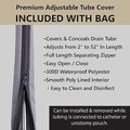 Privy XL Urine Drain Bag Cover, Travel Medical Supplies Bag with Tube Cover for Urostomy & Foley Catheter Users (Grey)